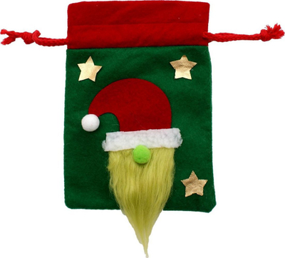 Qese dhuratash Saska Garden Christmas Gift Bag With Santa, 15x20cm, shumëngjyrëshe
