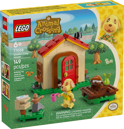 Set lojërash Lego Animal Crossing 77058 Goldie Cozy House, me figurina, shumëngjyrësh