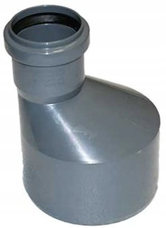 Reduktim kanalizimi Sewer, 110mm në 50mm, i drejtë i gjatë, gri