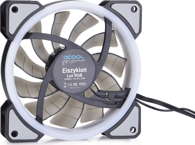 Ventilatorë PC Alphacool Eiszyklon Aurora LUX 120mm, set me 3 copë, Digital RGB, të bardhë