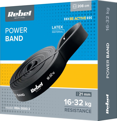 Еластична лента Rebel Power Band PL-3, 16-32 kg, црна