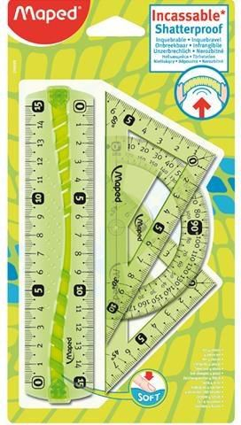 Комплет ленири Maped Flex, 4 парчиња, 15 см