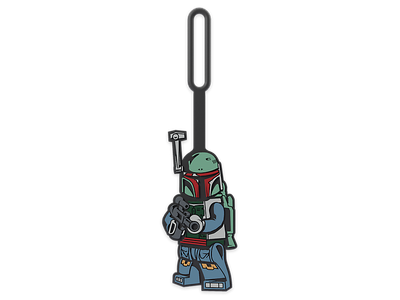 Etiketë çante LEGO Star Wars Boba Fett, silikon, shumëngjyrëshe