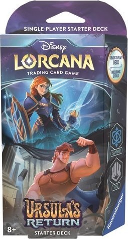 Сет картички за игра Ravensburger Дизни Лоркана Ursula's Return Chapter 4, стартен шпил Sapphire Steel, TCG