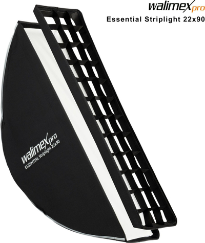 Softbox Walimex Pro Essential Striplight, 22x90 cm, rrotullim 360°, me grid