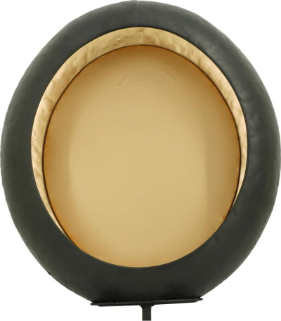Mbajtëse qiriri Lesli Living Oval On Stand, 39.5x13x60 cm, dekorative, e zezë me të artë