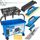 Set veglash për fugim pllaka GEKO G30159, 9 pjesë, kove me rrota, blu