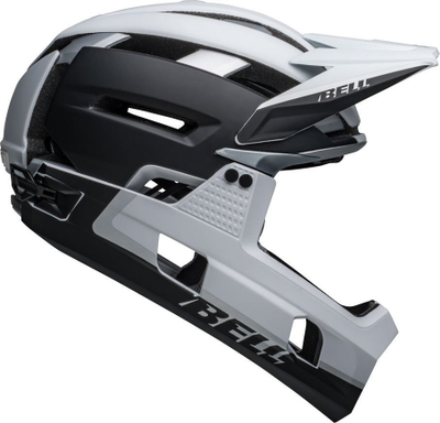 Helmetë çiklizmi Full Face Bell Super Air R Mips Spherical, MTB, e bardhë infrakuqe mat me shkëlqim