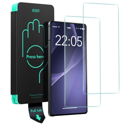 Xham mbrojtës ESR për Galaxy S25 Ultra, Tempered Glass, 2 copë, transparent