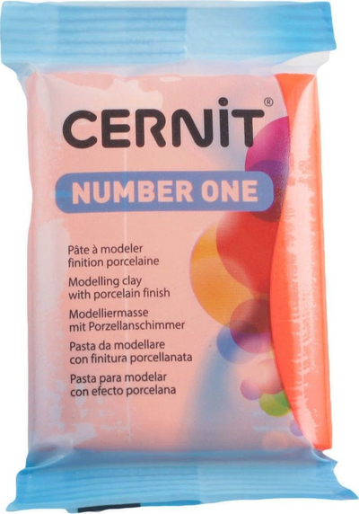 Argjilë modeluese Cernit Number One, polimerike, efekt porcelani, portokalli