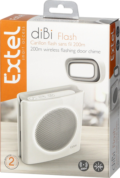 Zile dere wireless Extel diBi, 200m, dritë flash, e bardhë