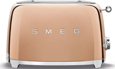 Thekëse buke Smeg TSF01RGEU, 2 feta, seri 50 Style, rozë gold