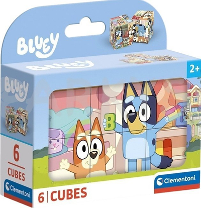 Set kube tregimi Clementoni Bluey Story Cube, 6 pjesë, shumëngjyrëshe