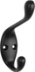 Varëse muri Home It Hat Hook 95 x 64 mm, metal, e zezë mat