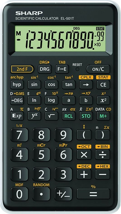 Kalkulator shkencor Sharp EL-501T, 10+2 shifra, bateri