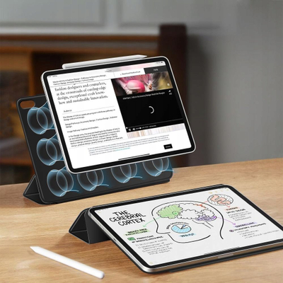 Mbulesë tablet Tech-Protect SmartCase për iPad 10.9" 2022, me magnet, me mbajtëse Apple Pencil, gri