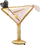 Balon foli PartyDeco Wine Glass, 126x93cm, për helium dhe ajër, shumëngjyrëshe