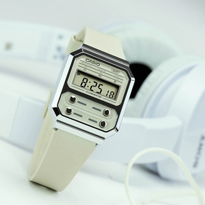 Orë Casio Collection Vintage A100WEF-8AEF, bezhë