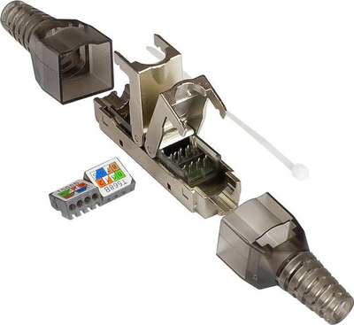 Konektor rrjeti Alcasa GC-N0150 RJ-45, diametër 9mm, argjendtë