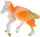 Lodër figurë unicorn, 9cm, 6 lloje, shumëngjyrëshe