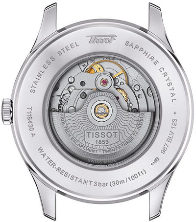 Orë dore për meshkuj Tissot Visodate Automatic T118.430.11.041.00, e argjendtë