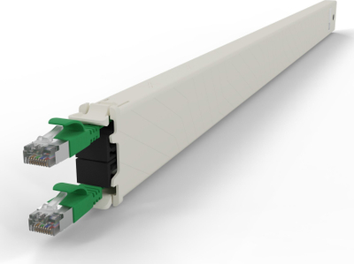 Kasetë menaxhimi kabllosh PATCHBOX .one 30RU STP, CAT6a, jeshile