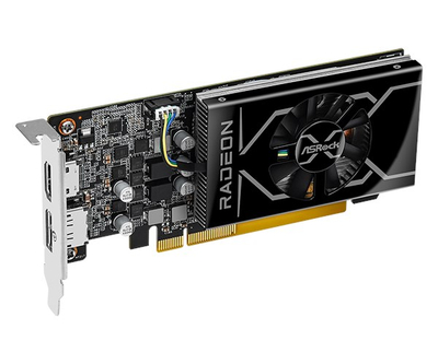 Графичка картичка ASRock Radeon RX 6400, 4GB GDDR6, low profile, црна