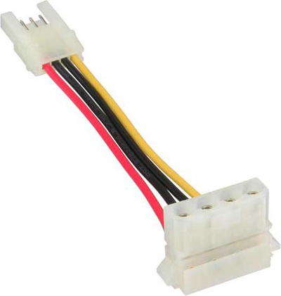 Adapter energjie InLine 26622, Molex 4 pin në floppy, 0.06m, shumëngjyrësh