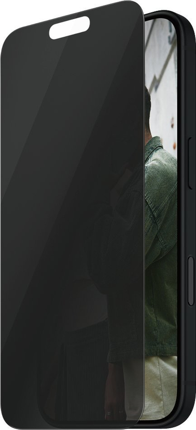 Mbrojtës ekrani PanzerGlass SAFE Privacy, për iPhone 16 15, Ultra Wide Fit, transparent