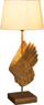 Llambë tavoline dekorative Wings, 70cm, bazë e artë, abazhur i bardhë