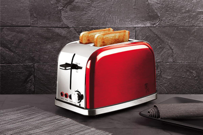 Toaster BerlingerHaus Metallic Line BH-9388, 7 nivele pjekjeje, çelik inox, i kuq metalik