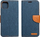 Mbulesë libri Canvas për Xiaomi Redmi Note 13 Pro 5G, me xhepa për karta, navy blue
