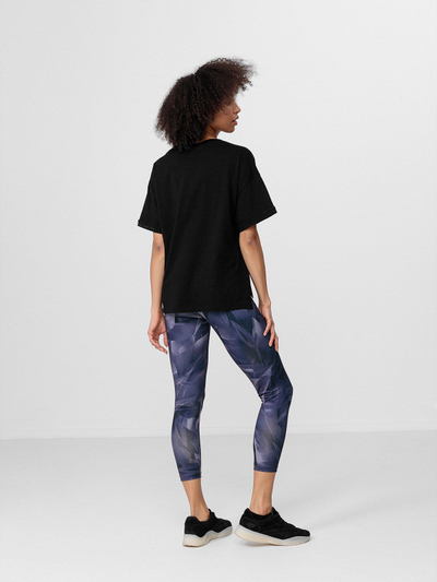Legginsa për goca 4F H4L22LEG018, 7/8, madhësia XL, me print, blu