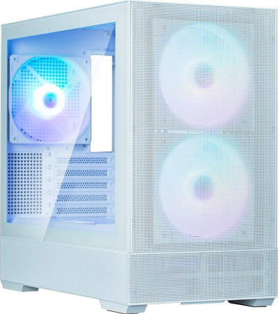 Kutia kompjuterike Zalman P30 Air, Mini Tower, xham i temperum, e bardhë