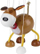 Kukull marionetë druri Goki Dog 51755, për kalamaj, shumëngjyrëshe