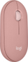 Maus Logitech Pebble, wireless, Bluetooth, rozë