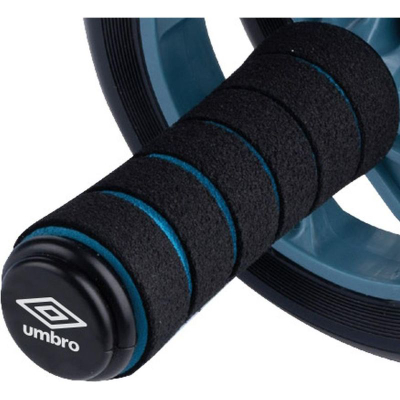 Rrotë dyshe për ushtrime Umbro Double Wheel Roller, deri 100 kg, me tapet për gjunjë, blu
