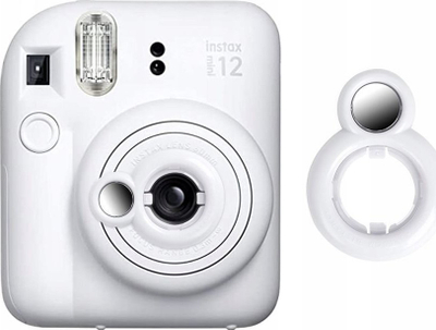 Aksesore pasqyrë LoveInstant për Fujifilm Instax Mini 12, për selfie, e bardhë
