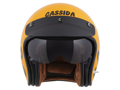 Helmetë moto Cassida Oxygen 2.0 Gear, e hapur, me diell, e verdhë e zezë