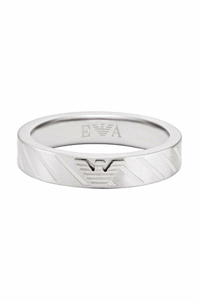 Unazë për meshkuj Emporio Armani, e argjendtë