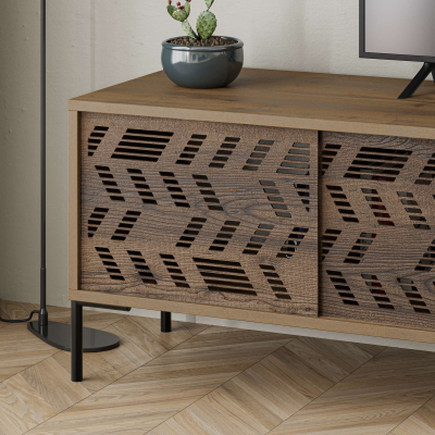 Komodë për TV Decortie Dionysos 170 cm, kafe e errët