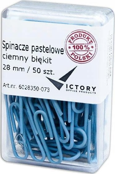 Kapëse letrash VICTORY 6028350-073, 28mm, set 50 copë, blu e errët