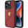 Mbulesë telefoni Ferrari Twist Metal Logo për iPhone 15 Pro 6.1", plastike, e kuqe
