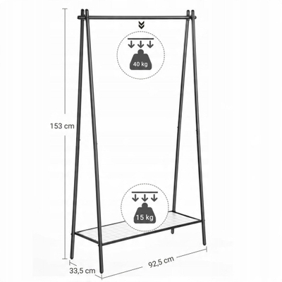 Stender për rroba Goodhome HSR23BK, metal, e zezë
