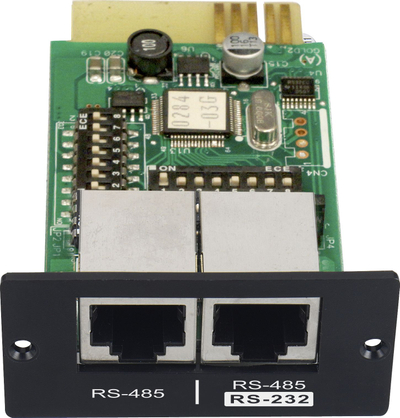 Kartë komunikimi PowerWalker 10120565, Modbus RS-232 në RS-485, 2 porta RJ-45, e zezë