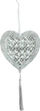 Ornament Krishtlindjesh MFP 8886130, zemër betoni, 5 x 12 cm, gri