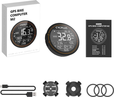Kompjuter biçiklete Wahoo Cycplus M2, GPS, Bluetooth ANT+, i zi