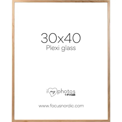 Kornizë foto Focus Soul Oak Veneer, 30x40 cm, plexi, ngjyrë lisi