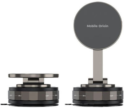 Mbajtëse telefoni Mobile Origin MagSafe Vacuum EasyMount O3, montim me kupë thithëse, rrotullim 360°, gri space
