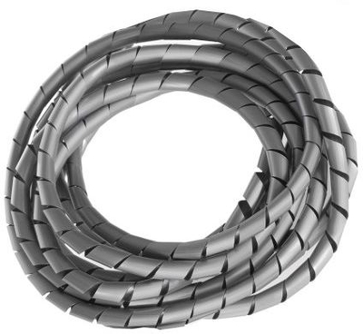 Menaxhues për kabllo Maclean Spiral, 3m, i argjendtë